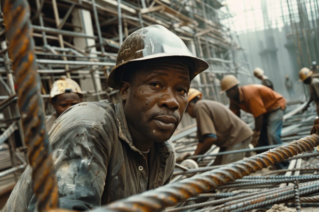 portrait person working construction industry